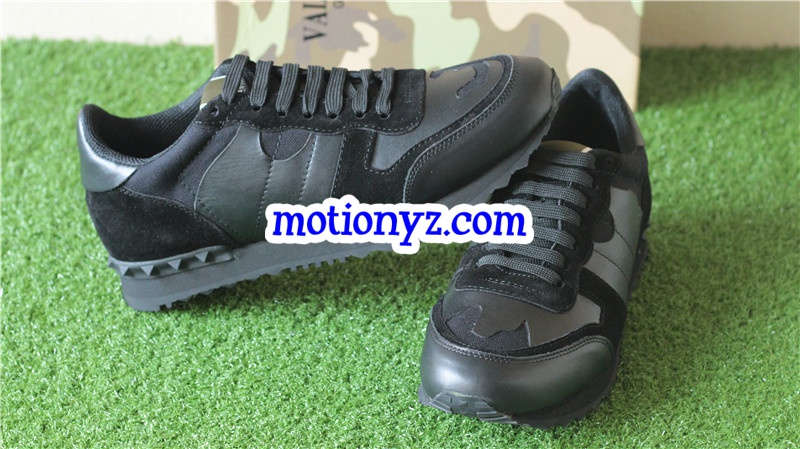 Valentino Noir Rockrunner Black Camo Sneaker